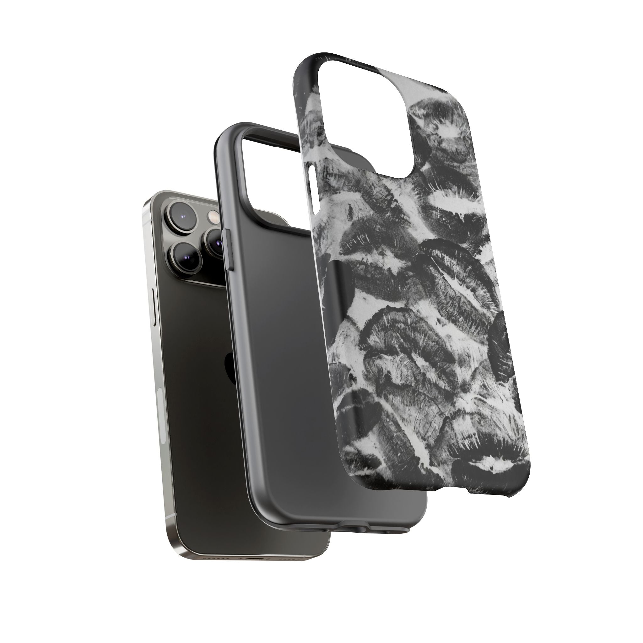 Black and Kiss Design Phone Case
