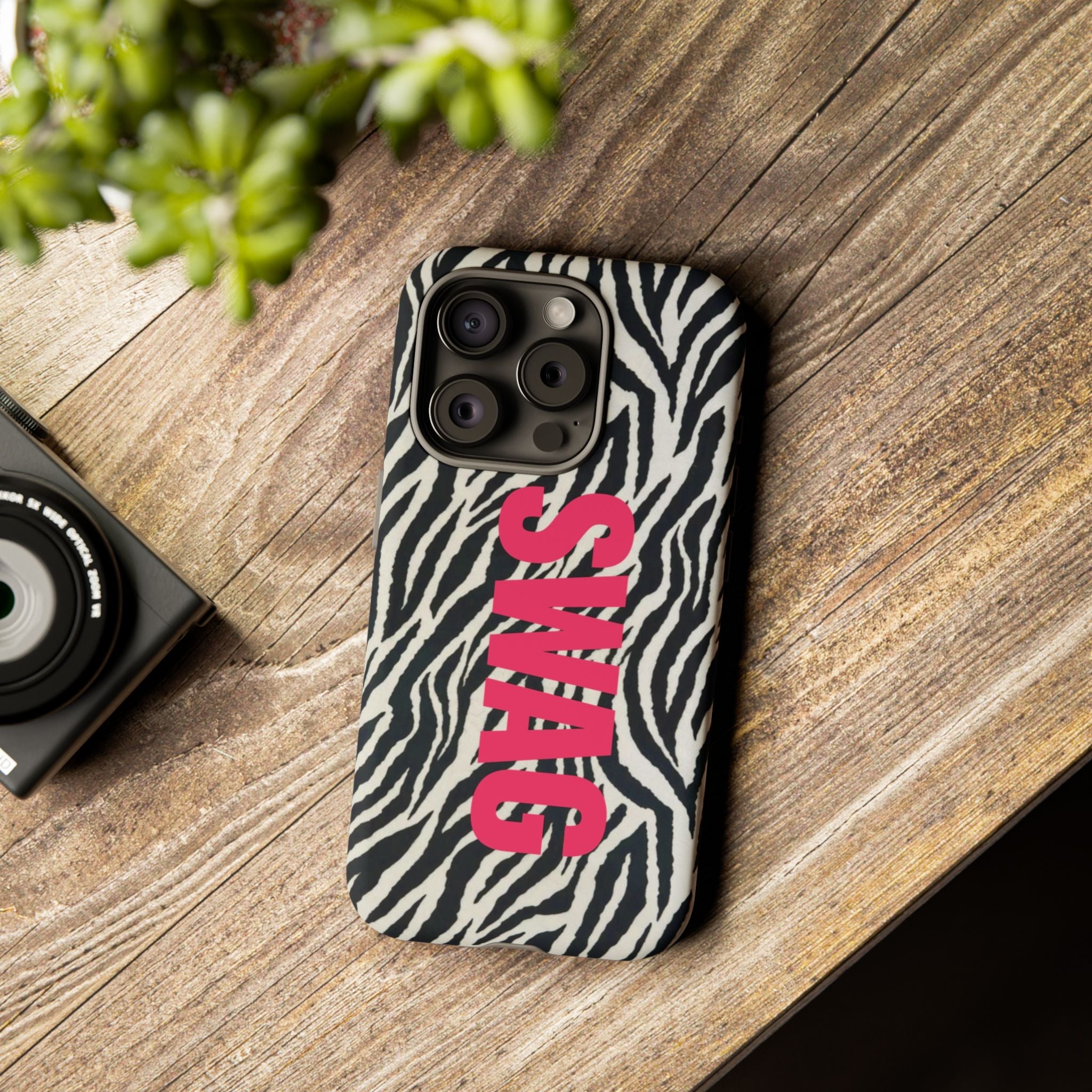 'SWAG' Zebra Print Tough Case