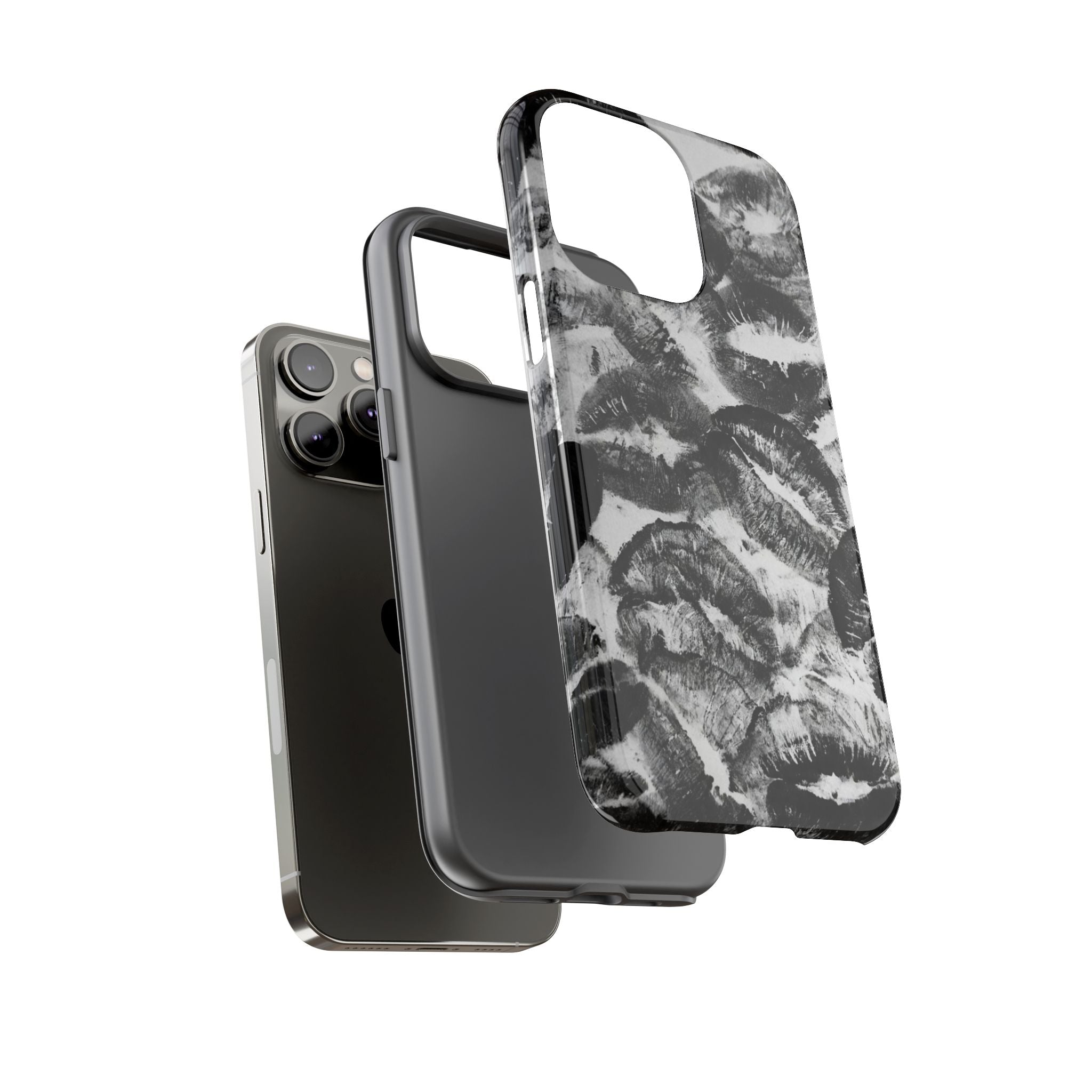 Black and Kiss Design Phone Case