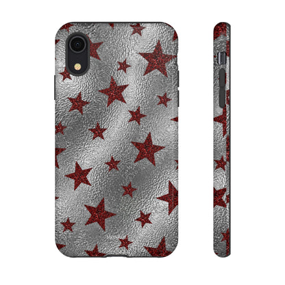 Silver Red Starry Tough Case