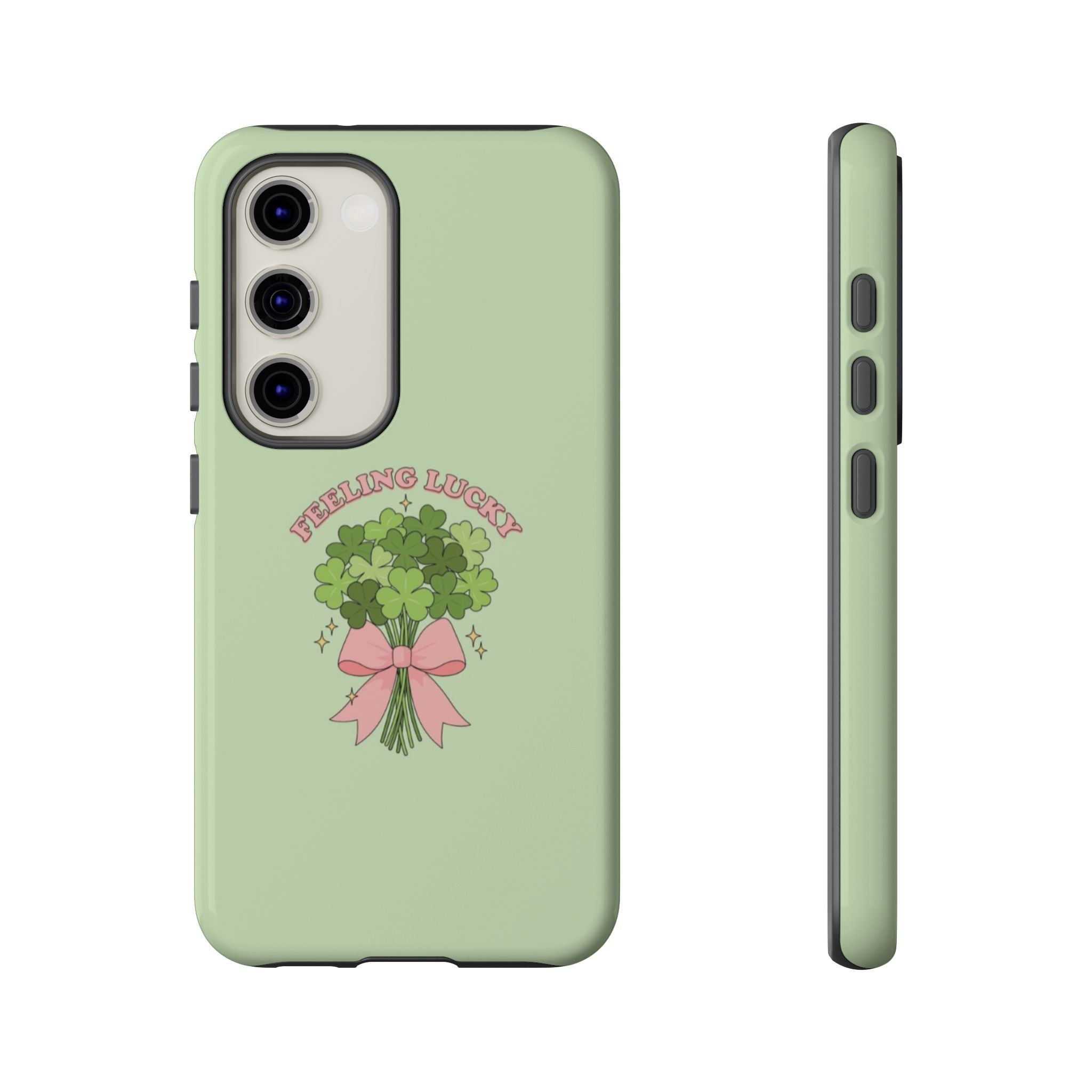 ‘Feeling Lucky' Clover Bouquet Tough Phone Case