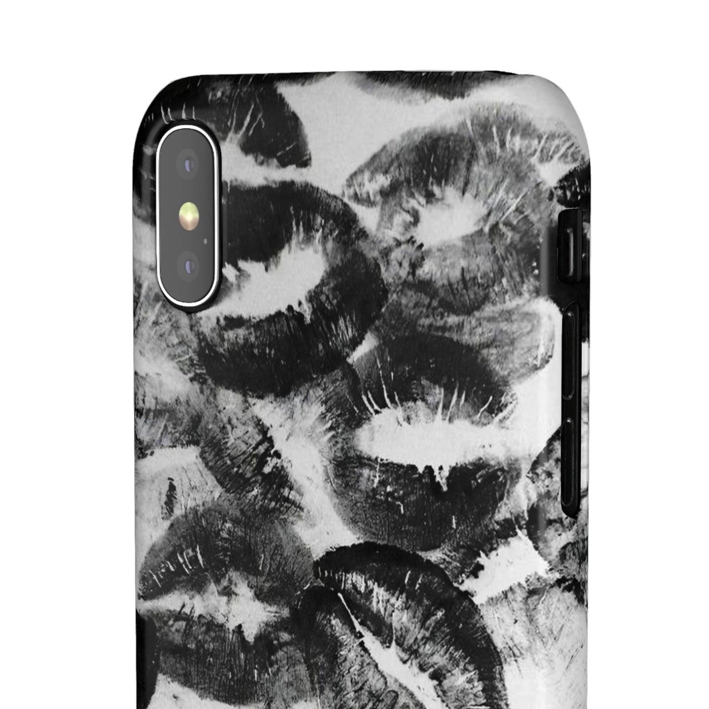 Black & White Kiss Print Case
