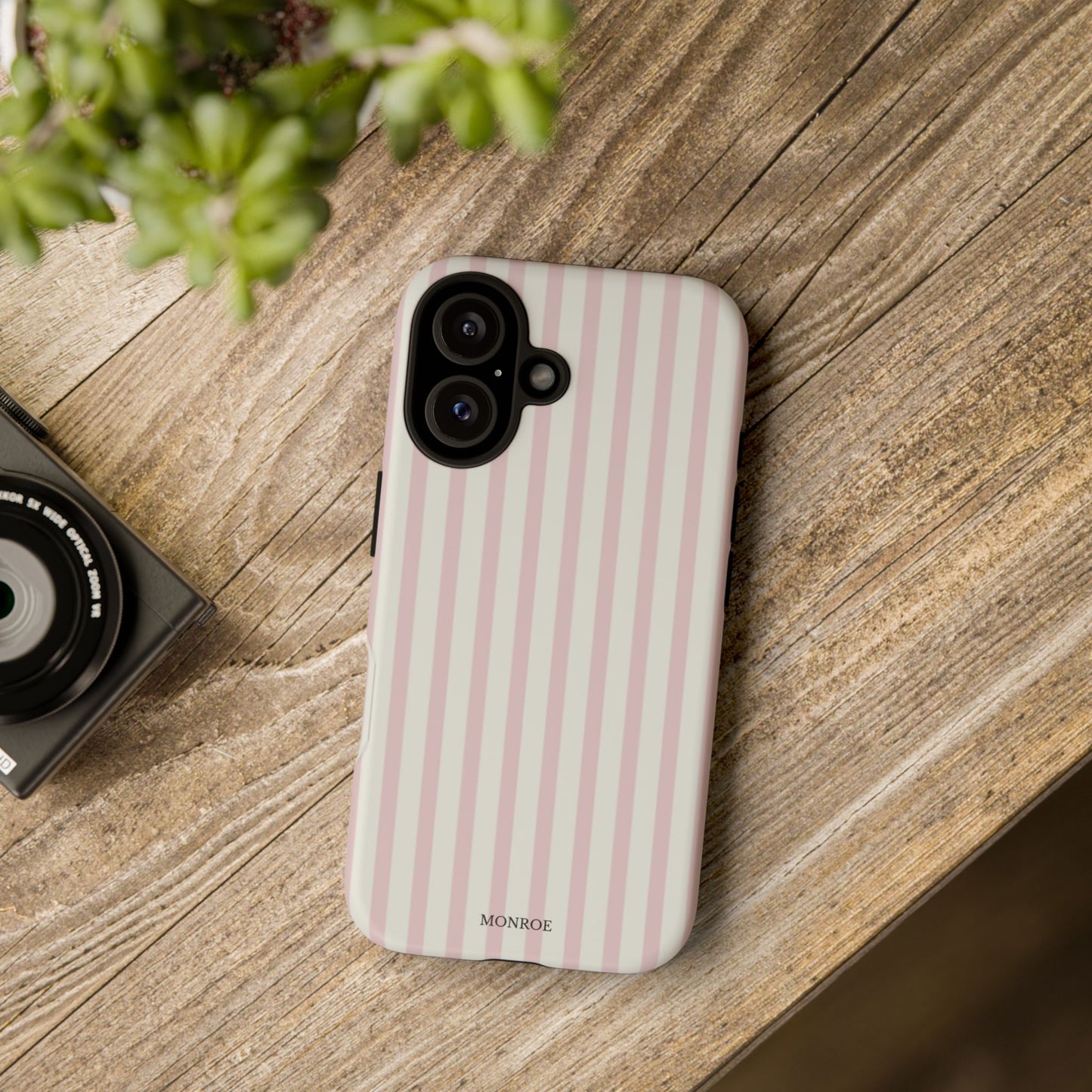 Light Pink Stripe Tough Phone Case