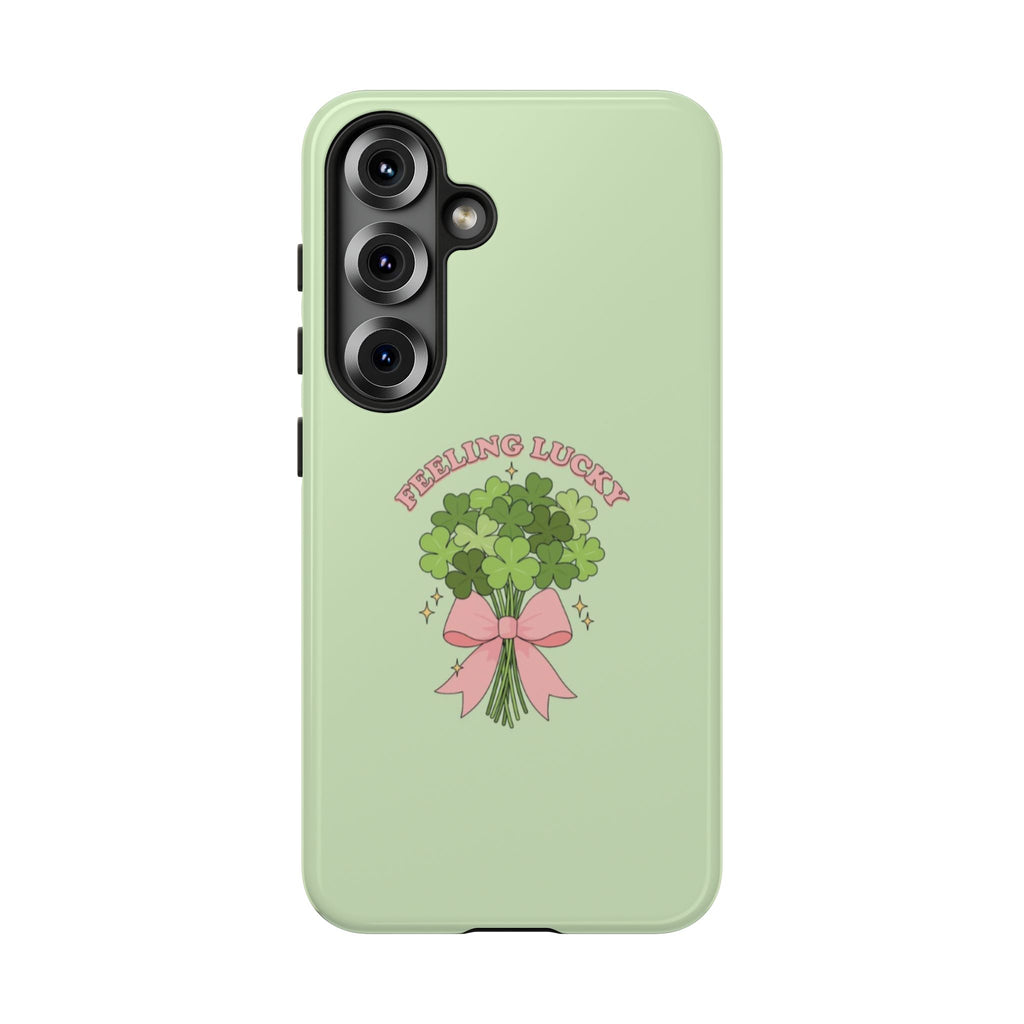 ‘Feeling Lucky' Clover Bouquet Tough Phone Case