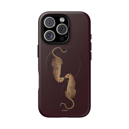 Burgundy Leopard Duo MagSafe Case