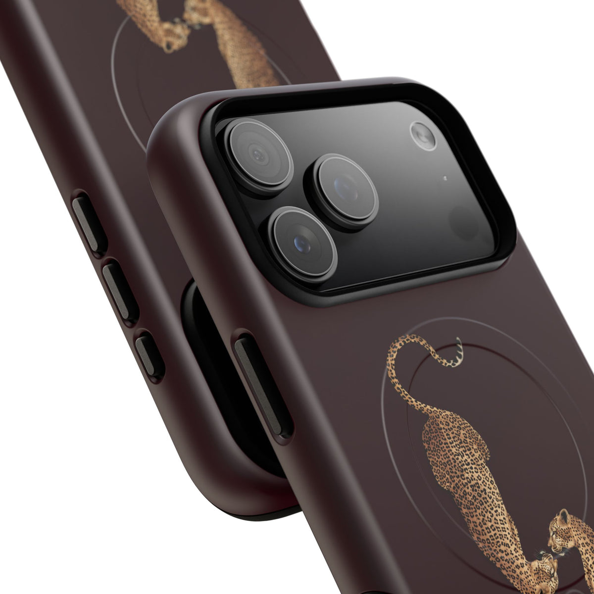 Burgundy Leopard Duo MagSafe Case