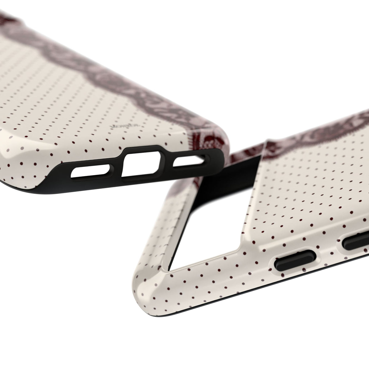 Burgundy Lace Edge Tough Case