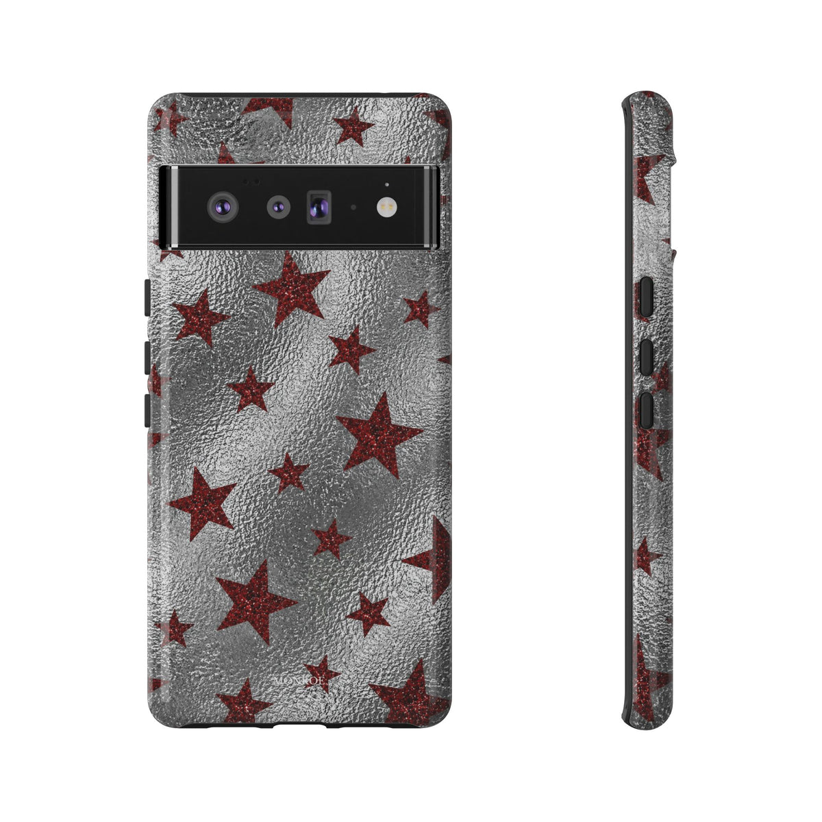 Silver Red Starry Tough Case