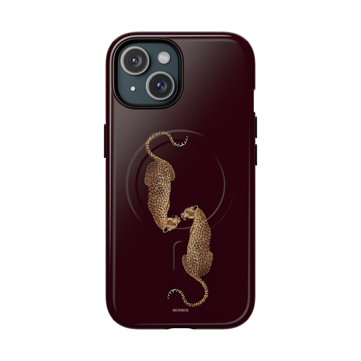 Burgundy Leopard Duo MagSafe Case