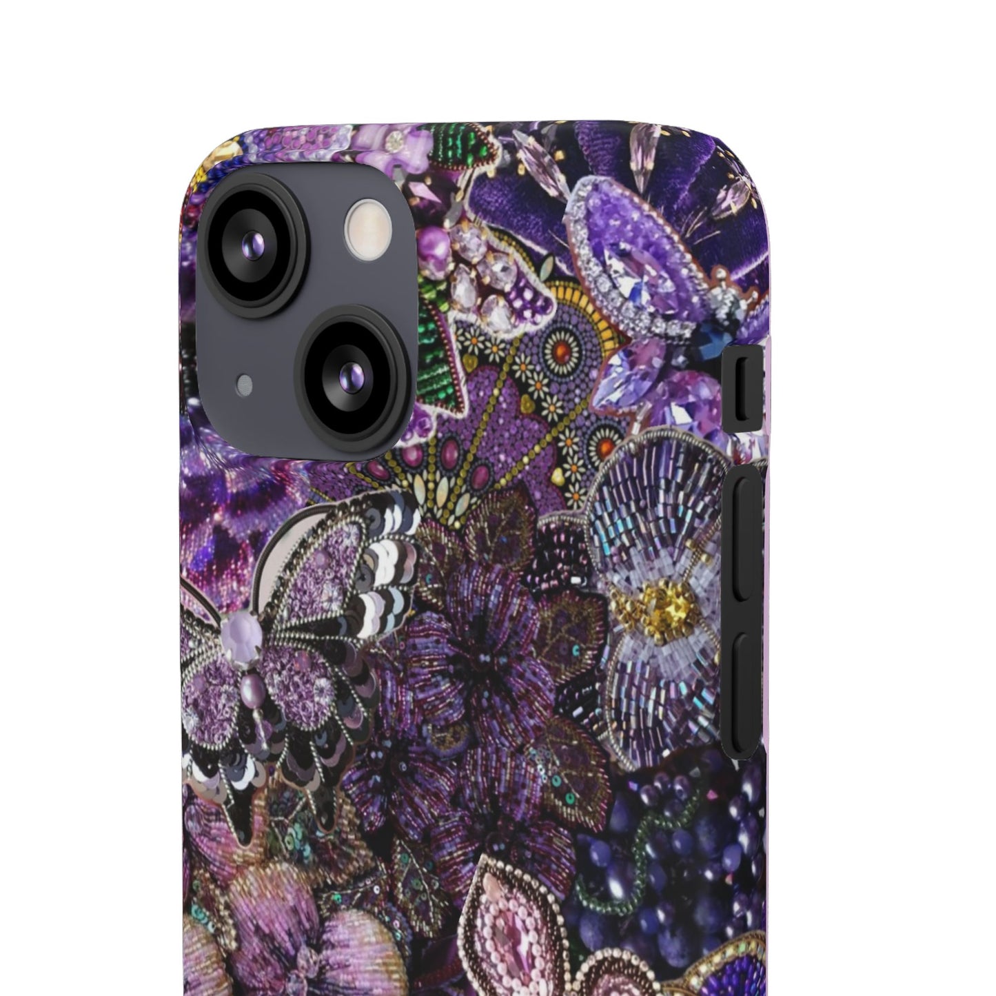 Purple Floral Butterfly Case