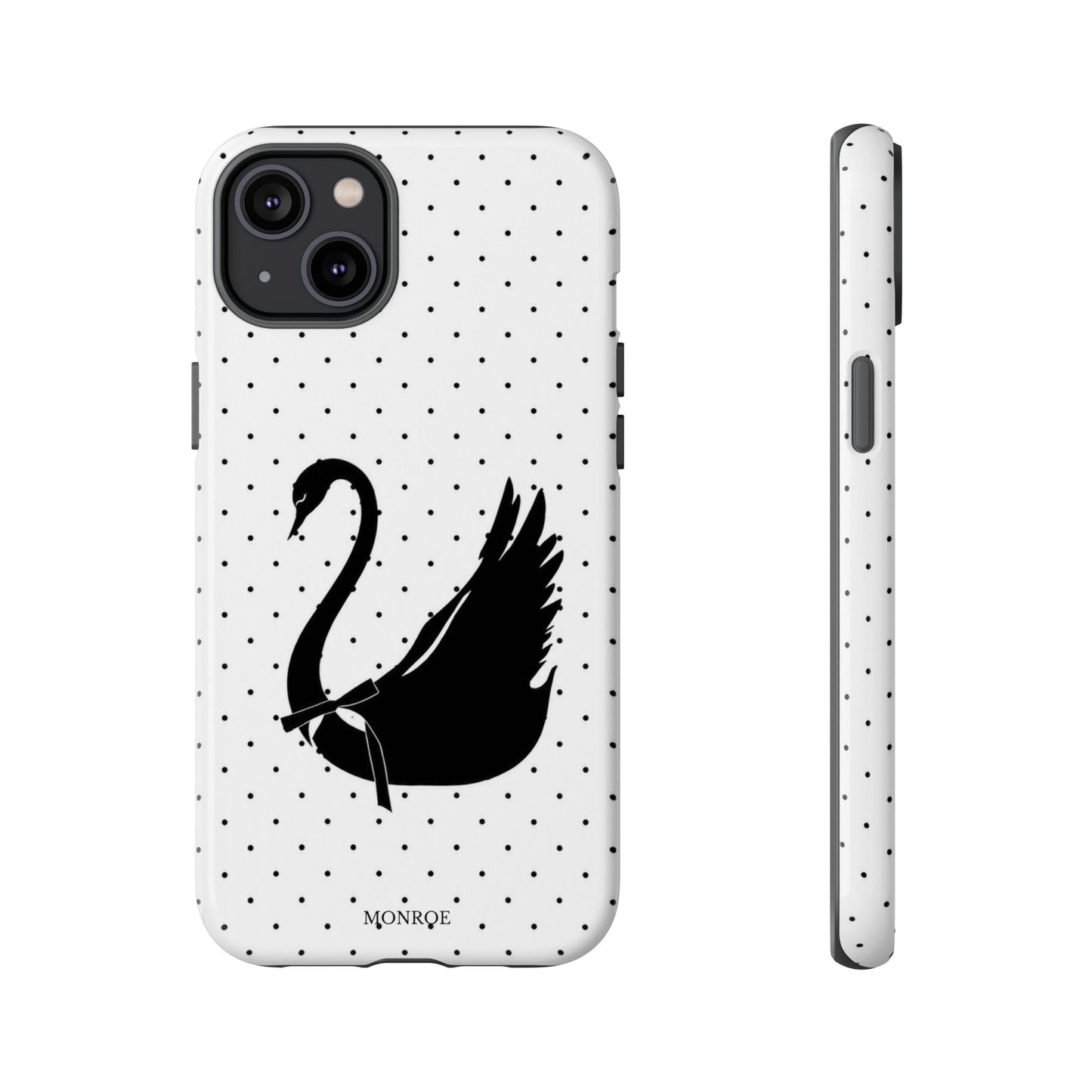 White Swan Polka Dot Tough Case