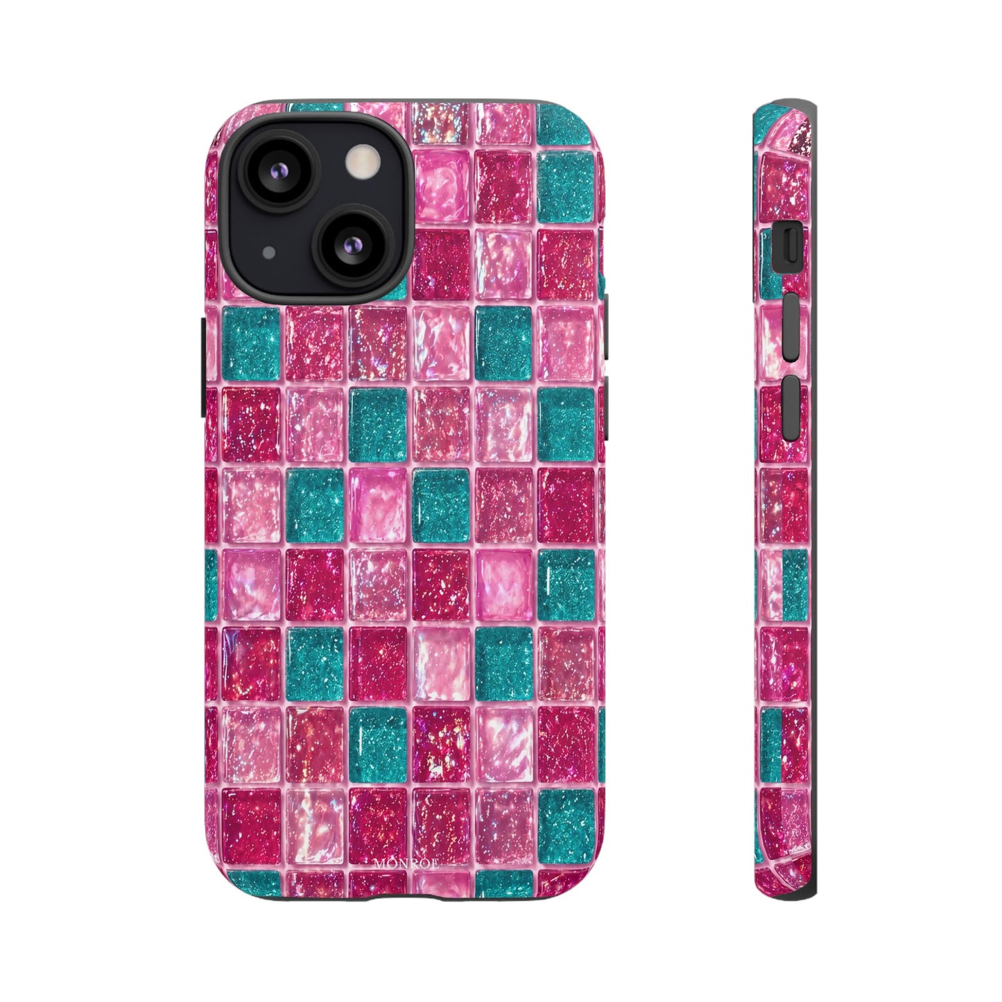 Pink Teal Mosaic Tough Case