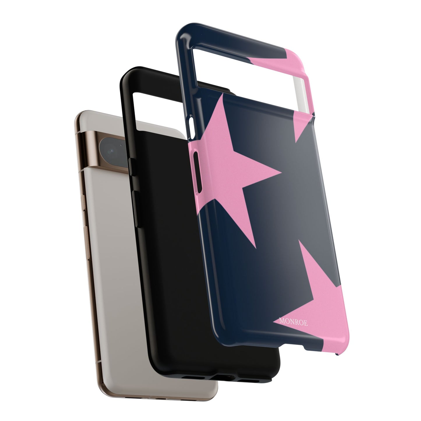 Navy & Pink Star Tough Cover