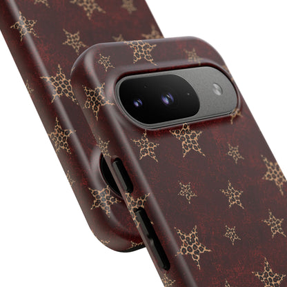 Burgundy Leopard Star Tough Case