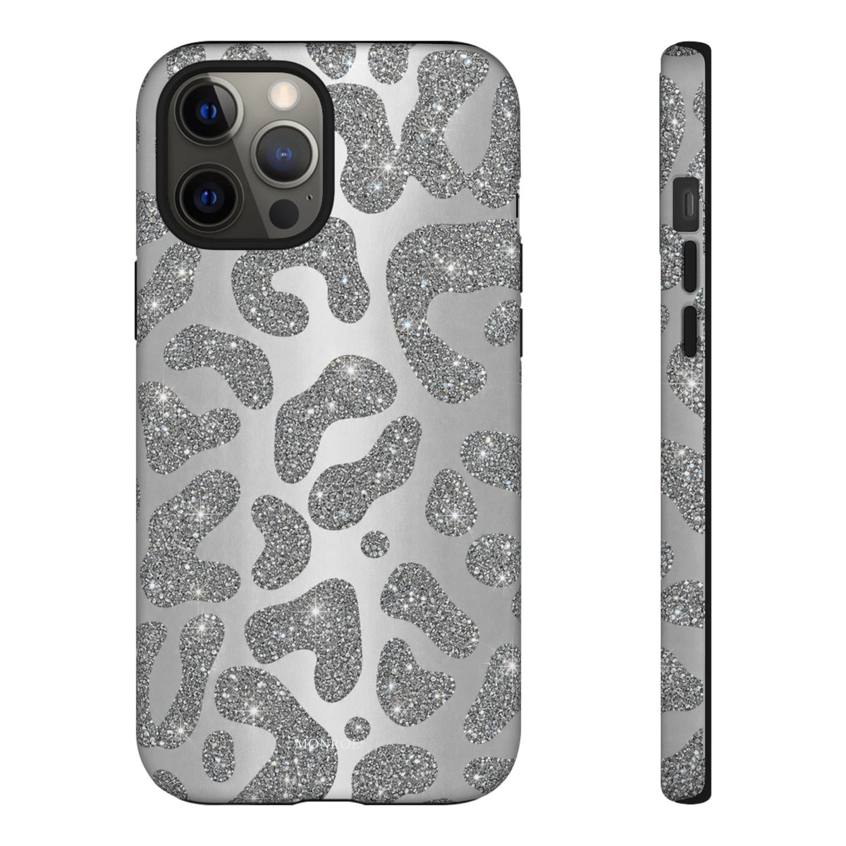 Silver Glitter Leopard Tough Case