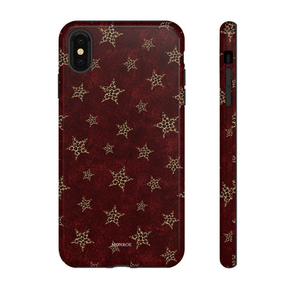 Burgundy Leopard Star Tough Case