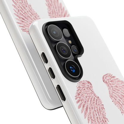 White & Pink Wings Tough Case