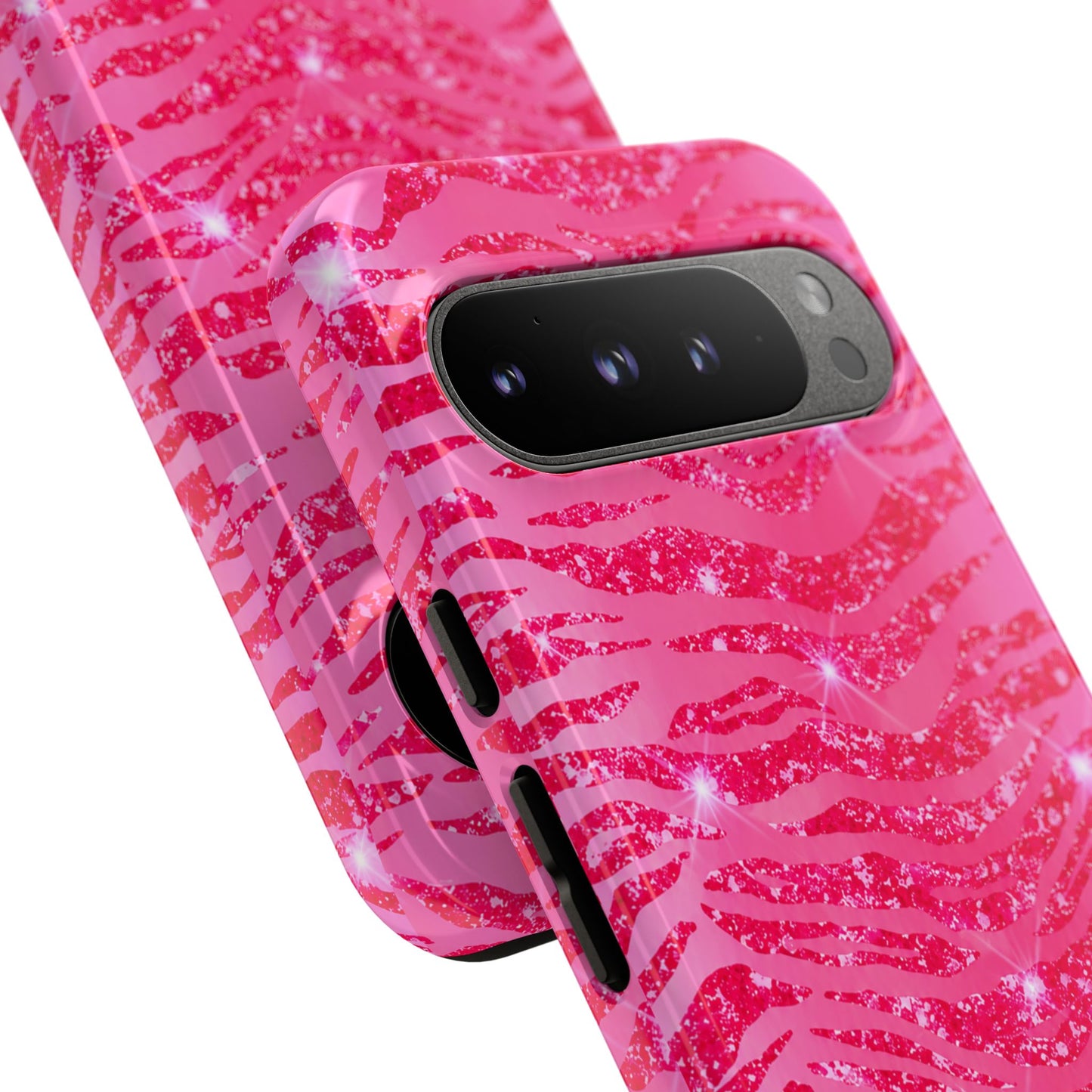 Pink Glitter Zebra Tough Case