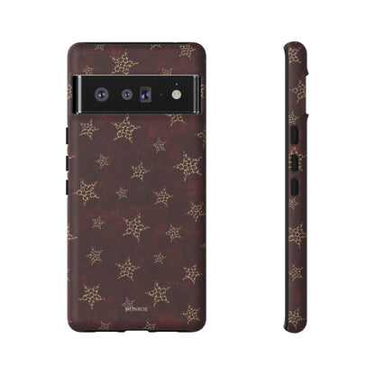 Burgundy Leopard Star Tough Case