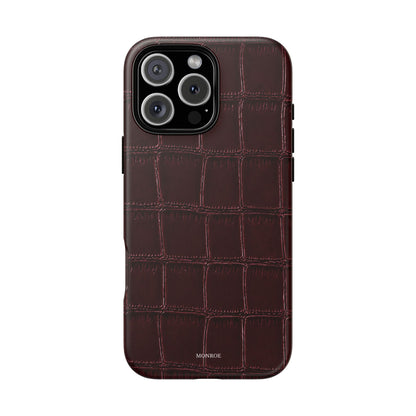 Burgundy Croc Tough Case