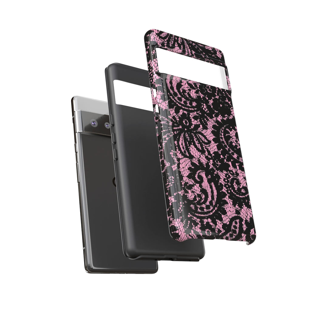 Pink Lace Pattern Tough Phone Case