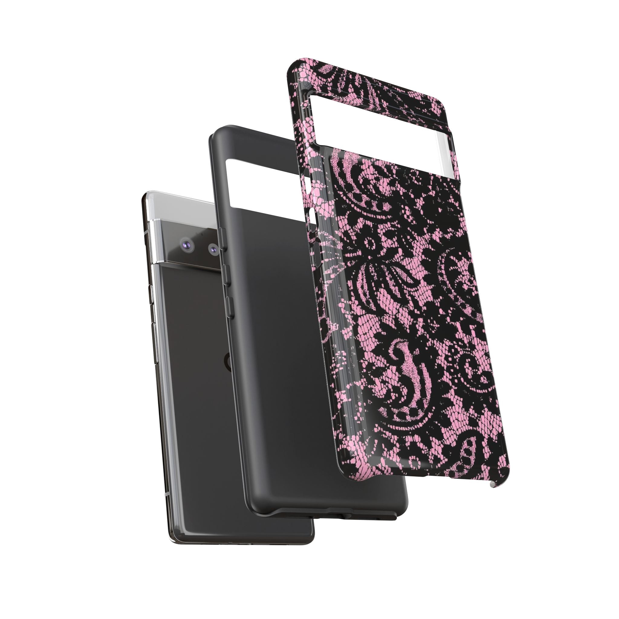 Pink Lace Pattern Tough Phone Case