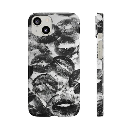 Black & White Kiss Print Case