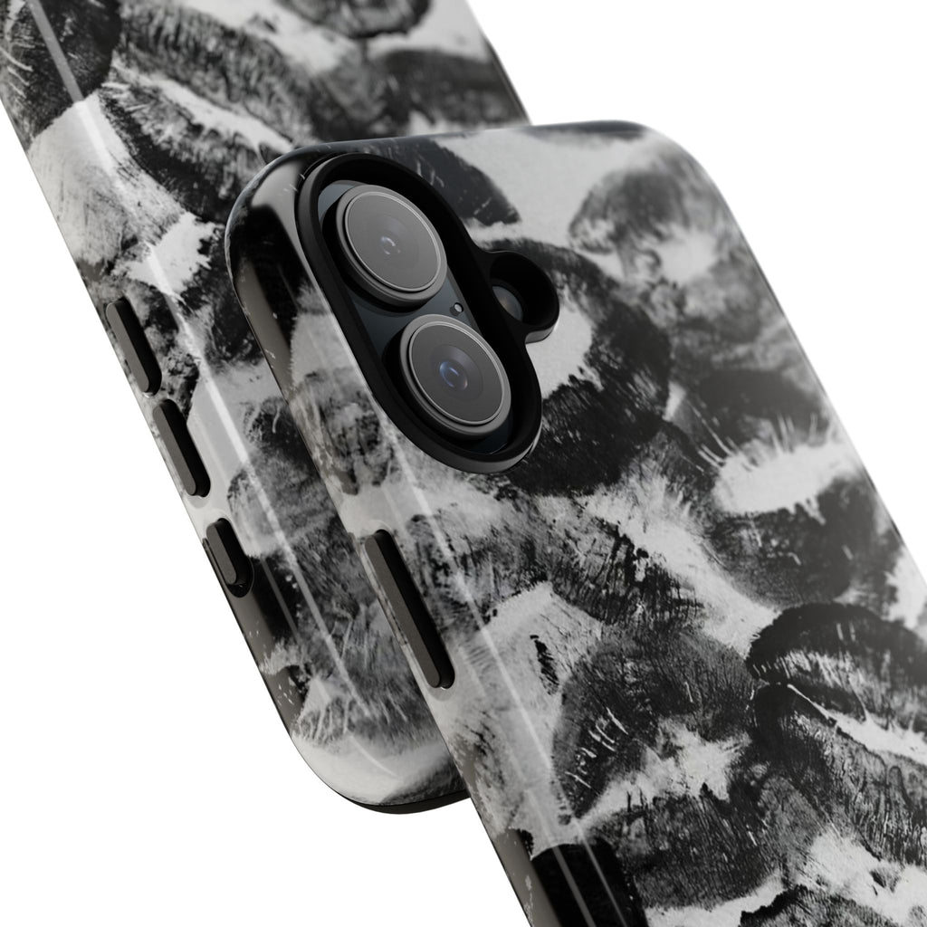 Black and Kiss Design Phone Case