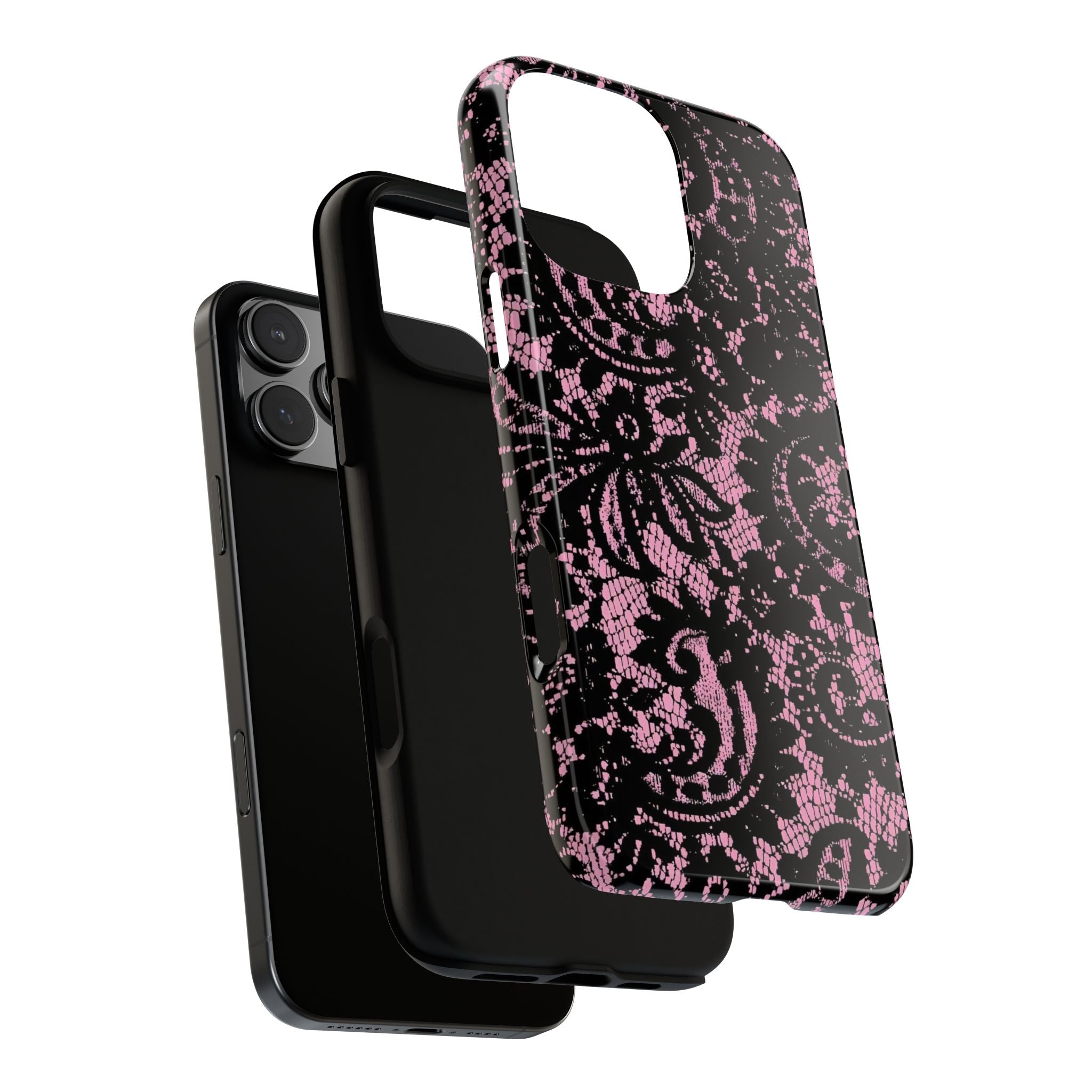 Pink Lace Pattern Tough Phone Case