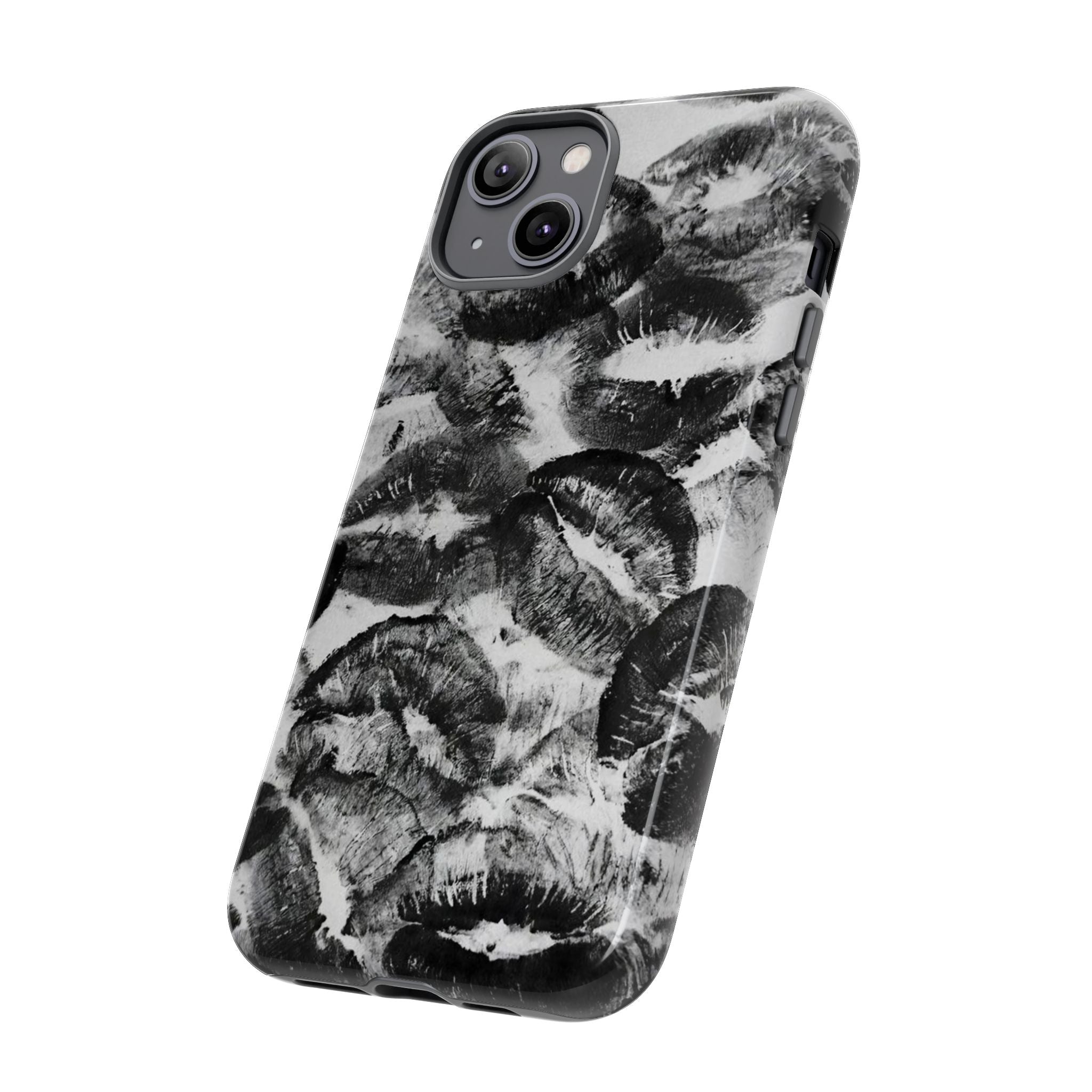 Black and Kiss Design Phone Case