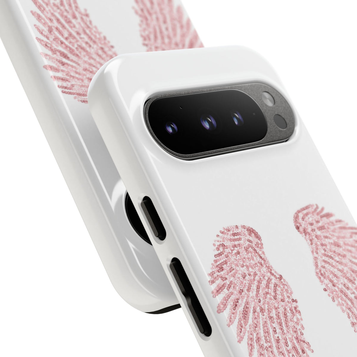 White & Pink Wings Tough Case