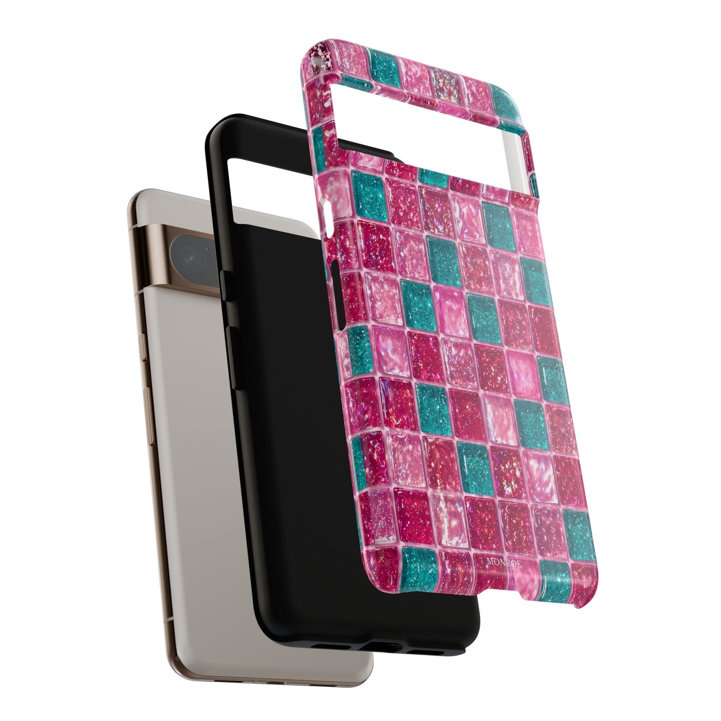 Pink Teal Mosaic Tough Case