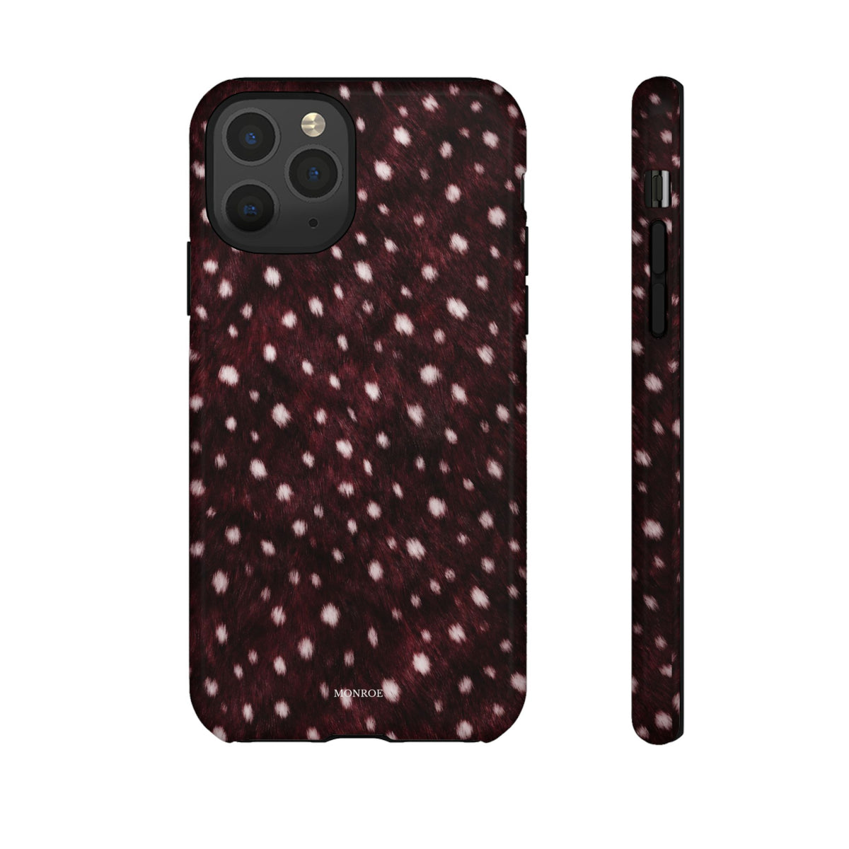 Burgundy Spotted Fur Tough Case