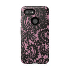 Pink Lace Pattern Tough Phone Case