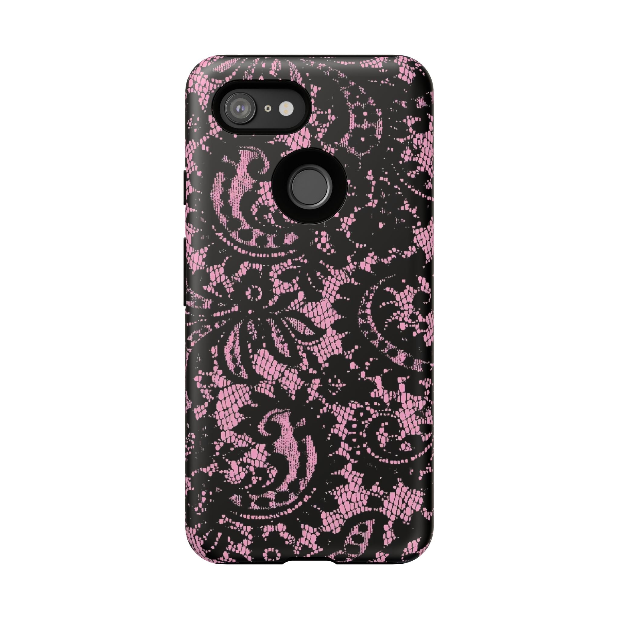 Pink Lace Pattern Tough Phone Case
