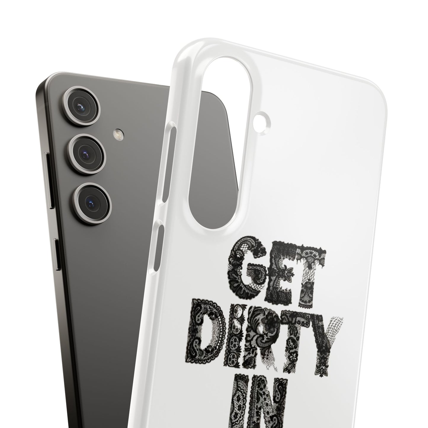 Get Dirty in Paris White Snap Case