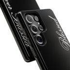 "Forever Blessed" Black Phone Cover