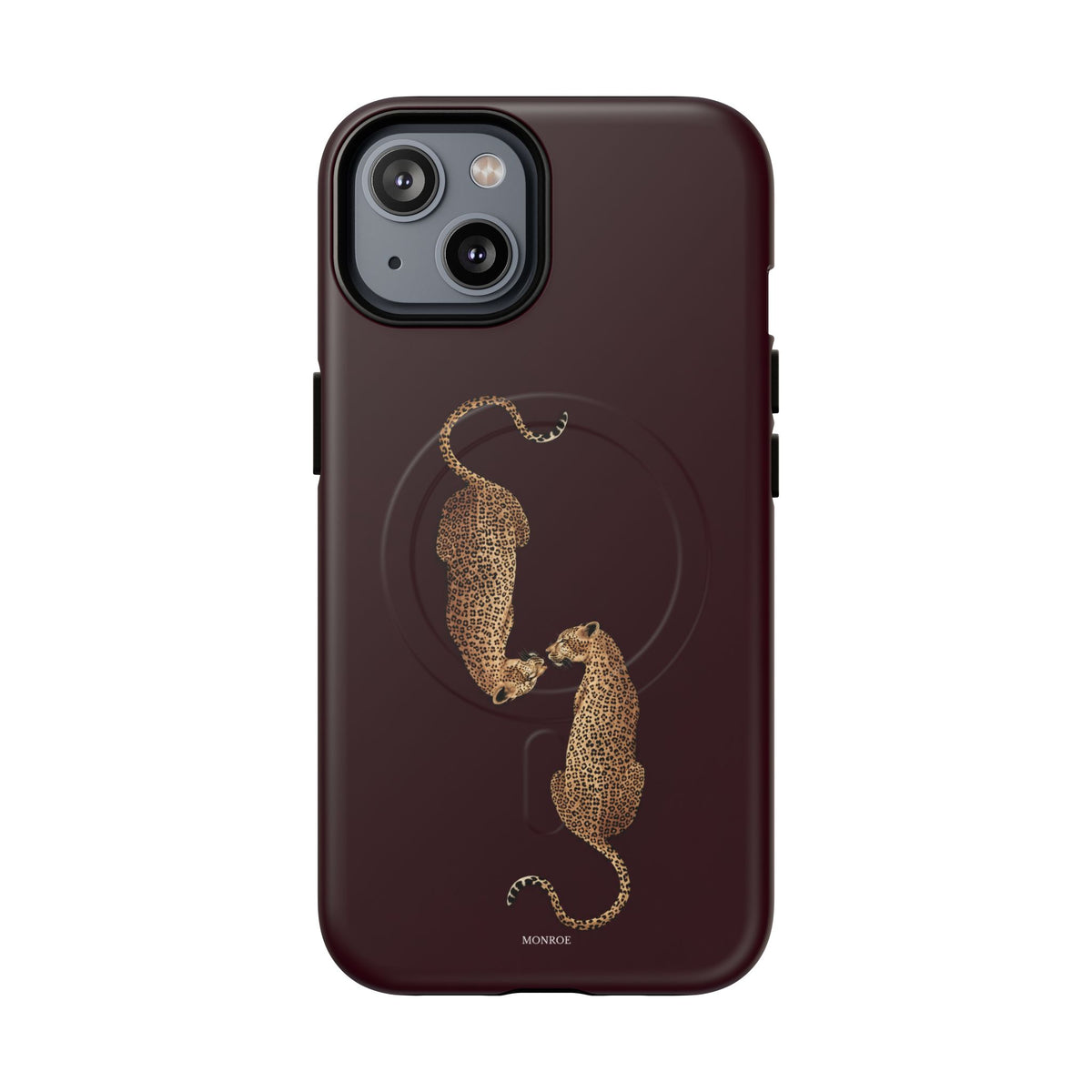Burgundy Leopard Duo MagSafe Case