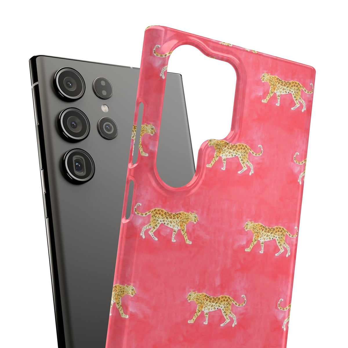 Pink Watercolor Leopard Case