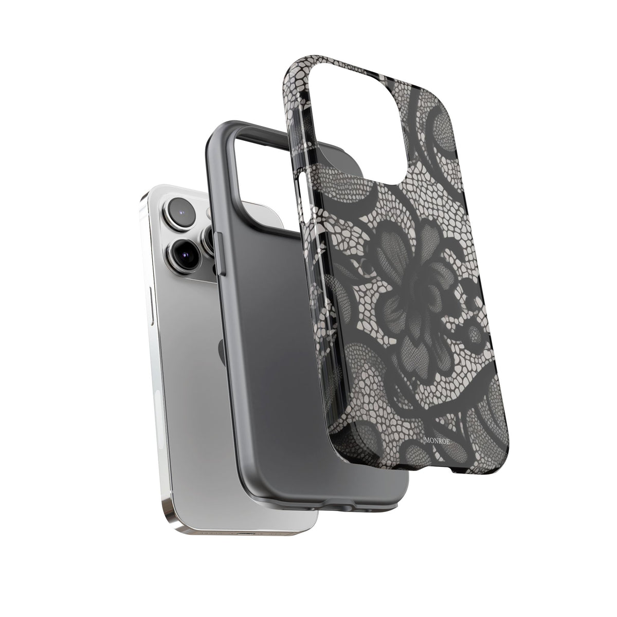 Black Floral Vintage Case