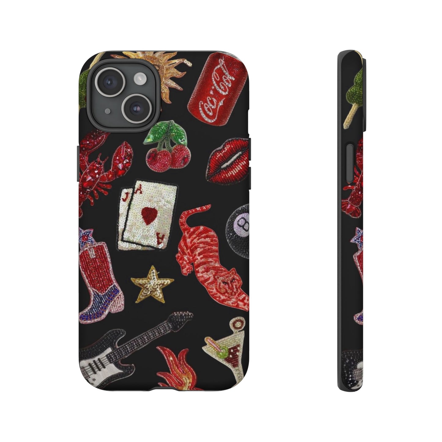 Retro Patch Motif Tough Case