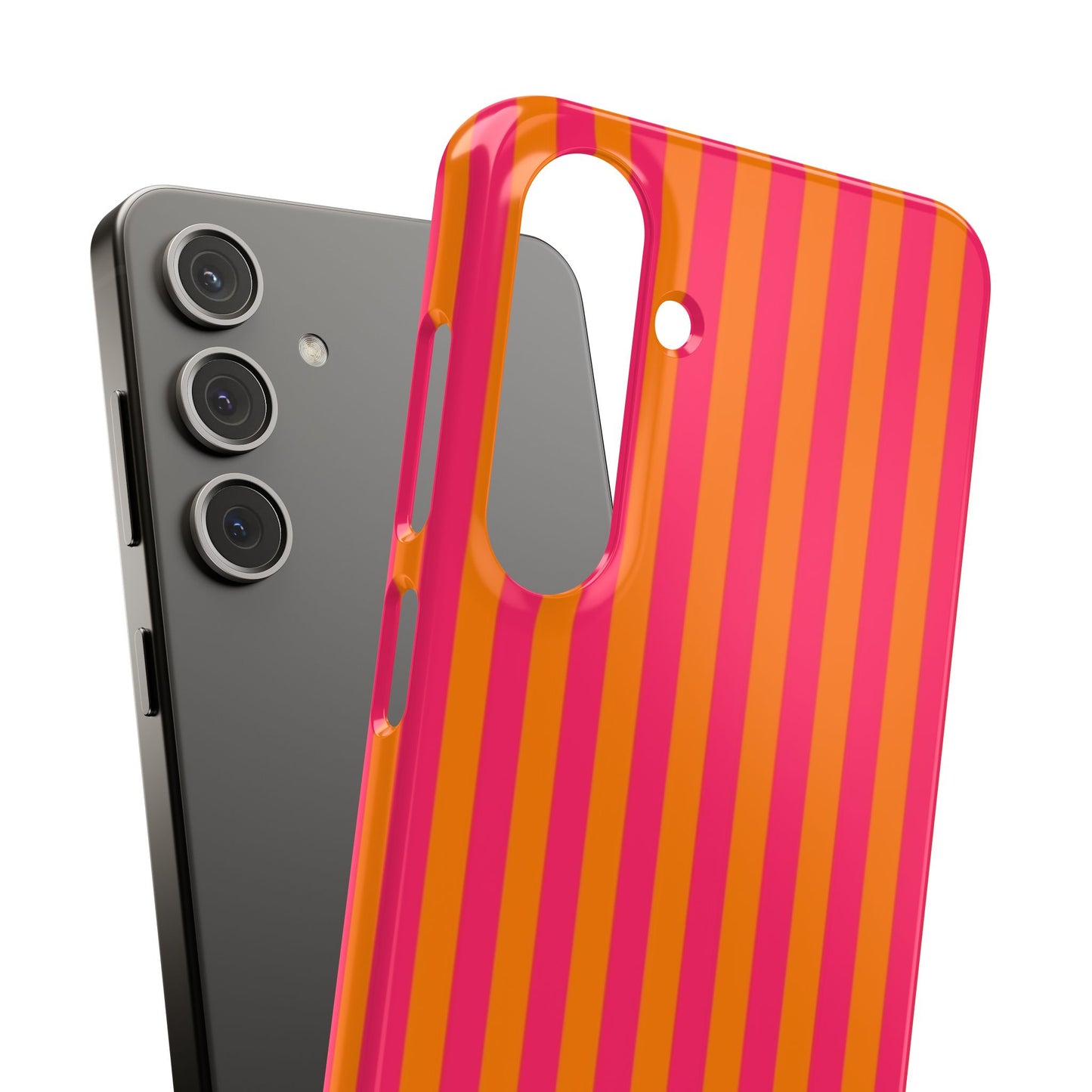 Striped Orange & Pink Case