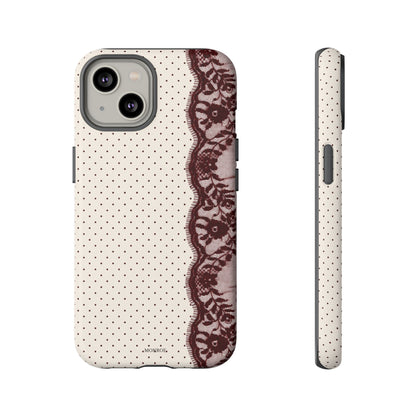 Burgundy Lace Edge Tough Case