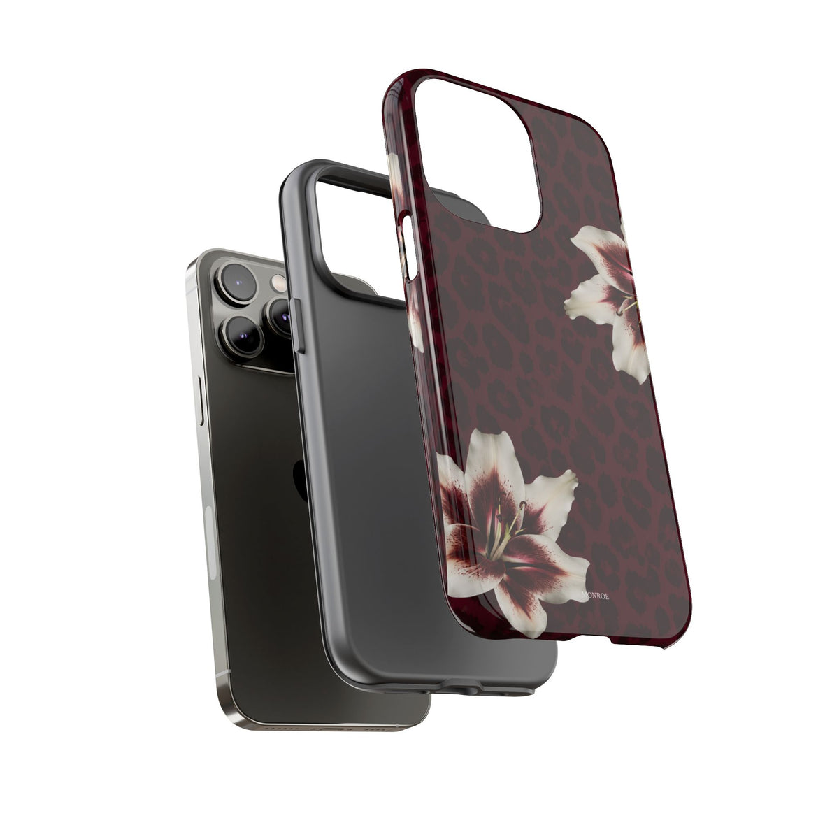 Burgundy Lily Leopard Tough Case