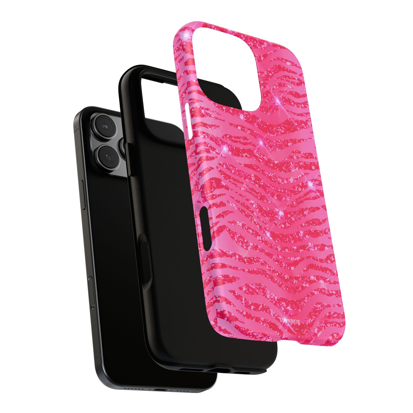 Pink Glitter Zebra Tough Case