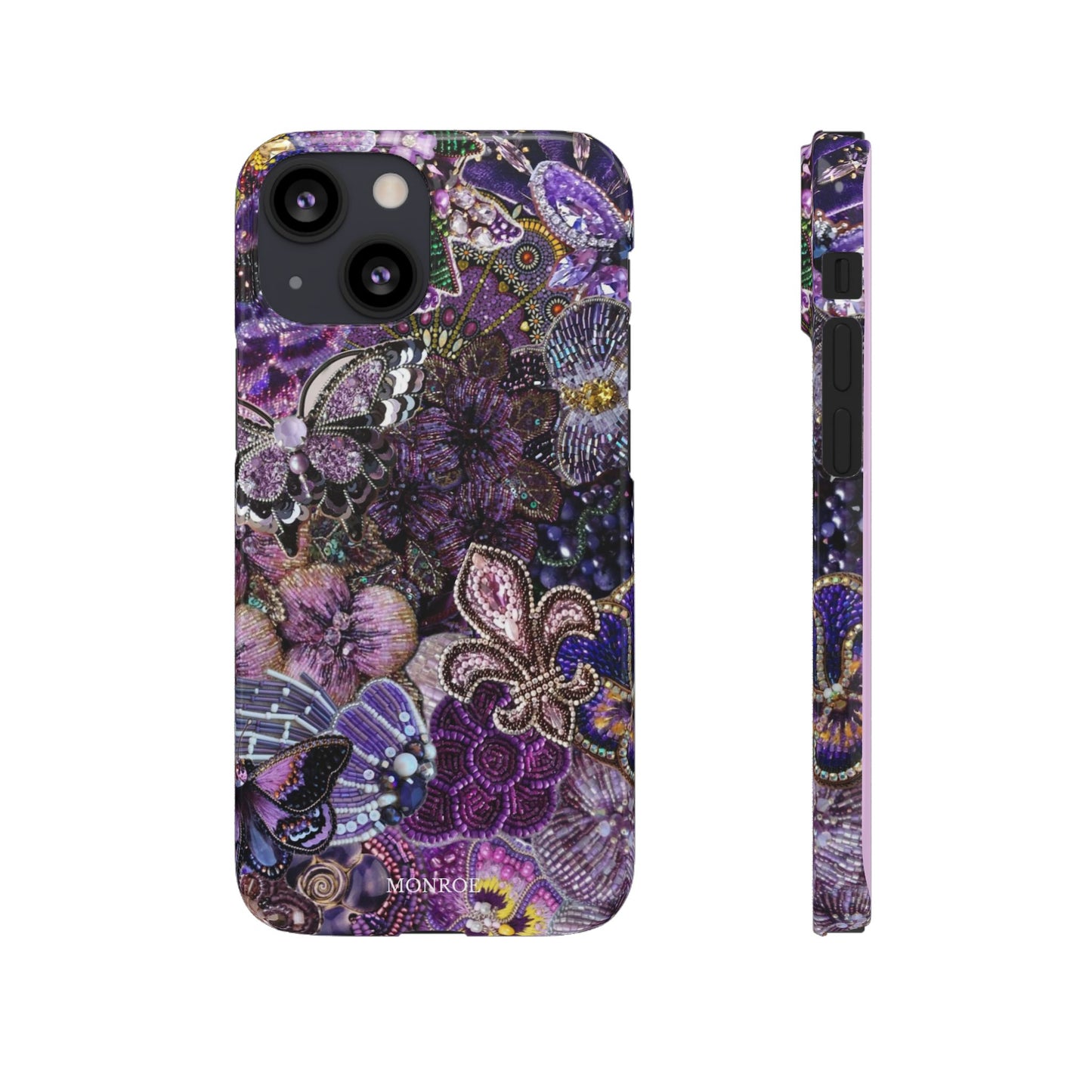 Purple Floral Butterfly Case