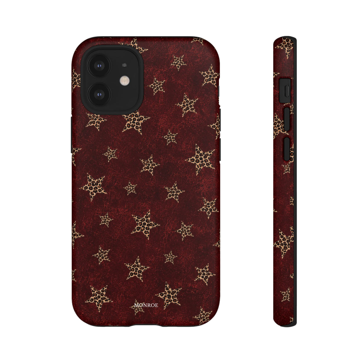 Burgundy Leopard Star Tough Case