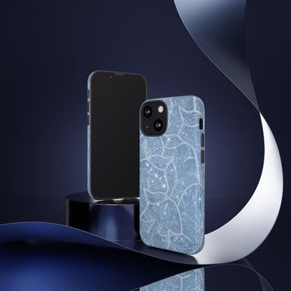 Glacier Blue Floral Tough Case