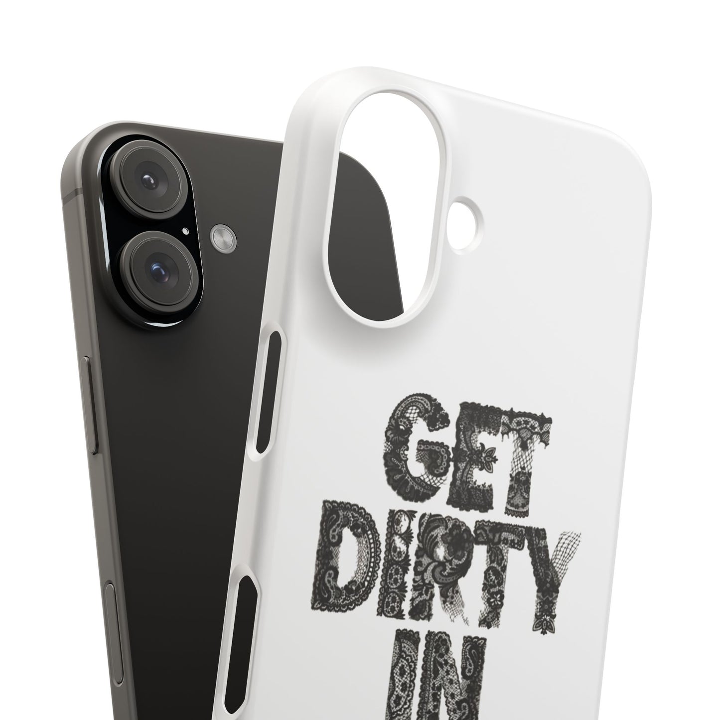 Get Dirty in Paris White Snap Case