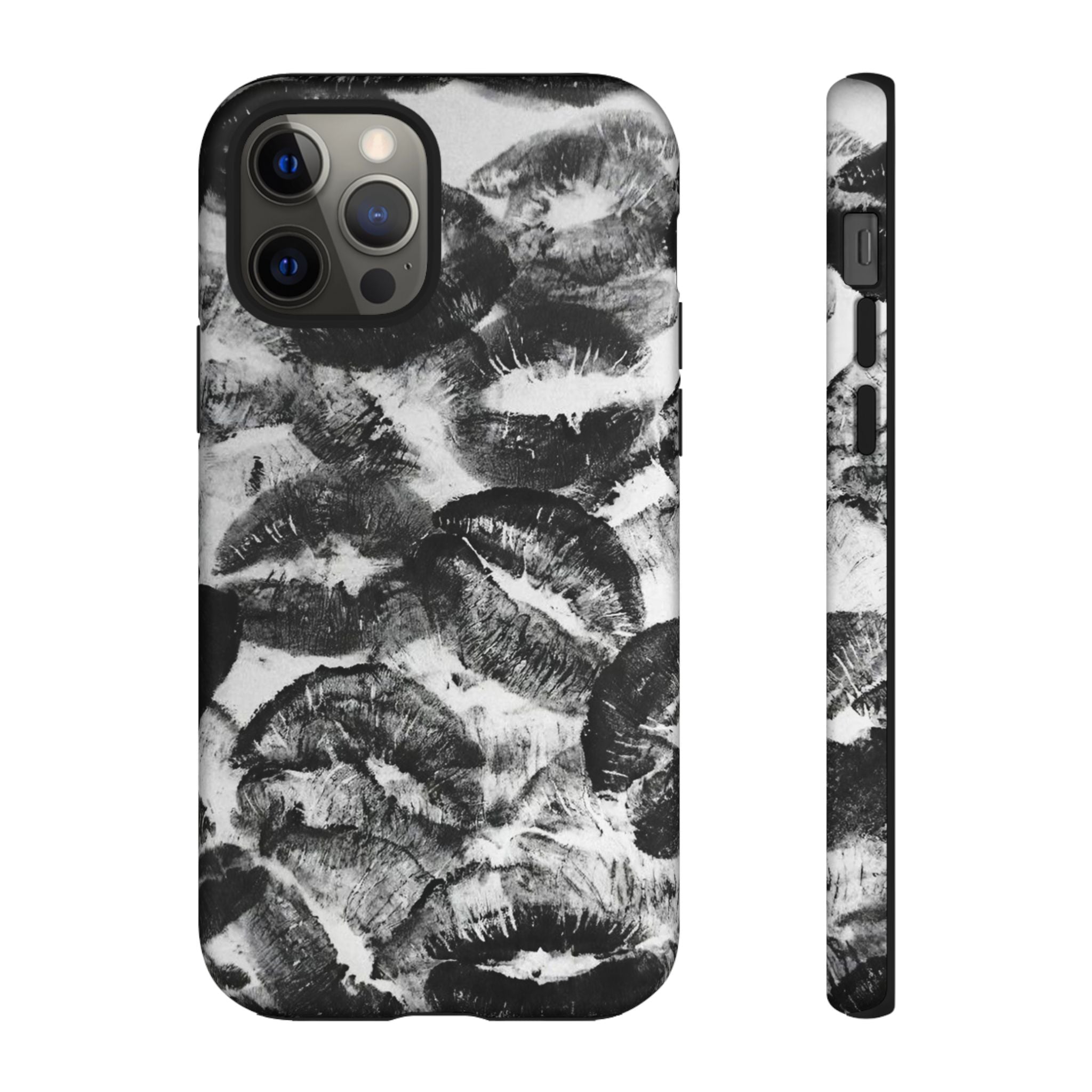 Black and Kiss Design Phone Case